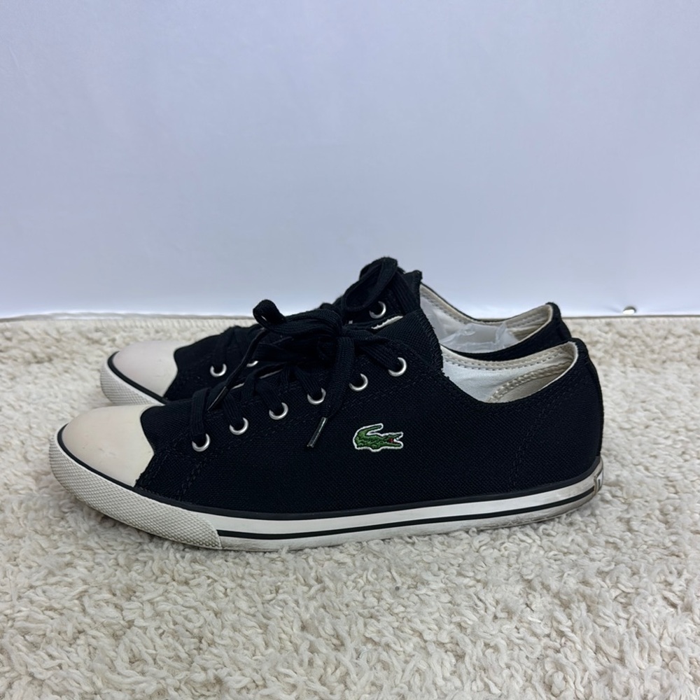 Lacoste Low Top ‎ Black Sneakers Size 9.5 Men’s
